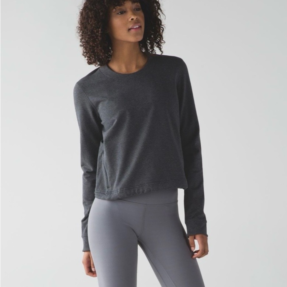 Lululemon Getaway Crew Heathered Black